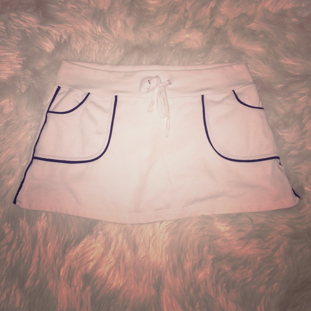 White tennis skirt